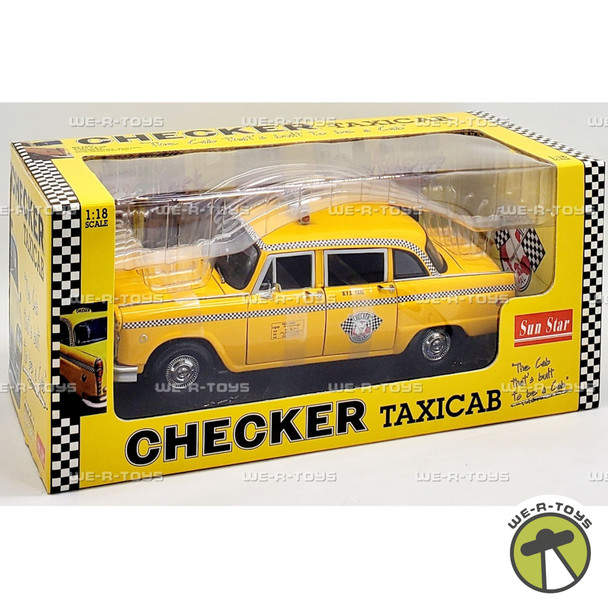 Sun Star 1981 New York Checker Taxicab Die Cast Vehicle 1:18 Scale NEW