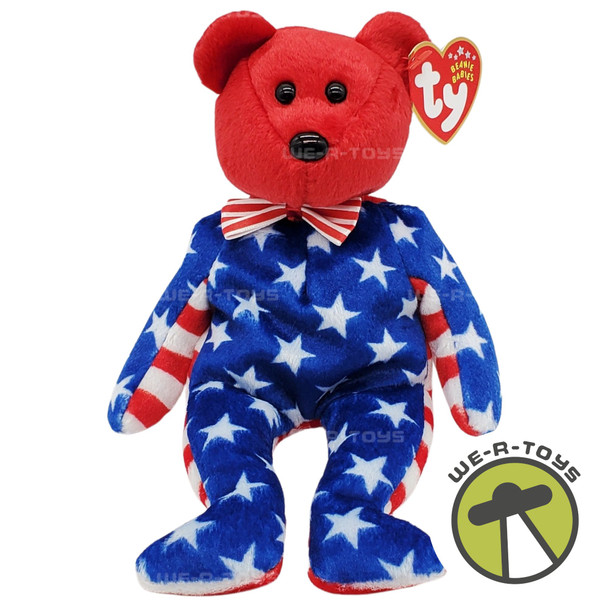 Ty Beanie Babies Liberty the Bear Red Patriotic Plush 2002