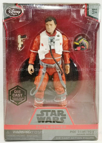 Star Wars Disney Store Elite Series Poe Dameron 6" Die Cast Action Figure NEW