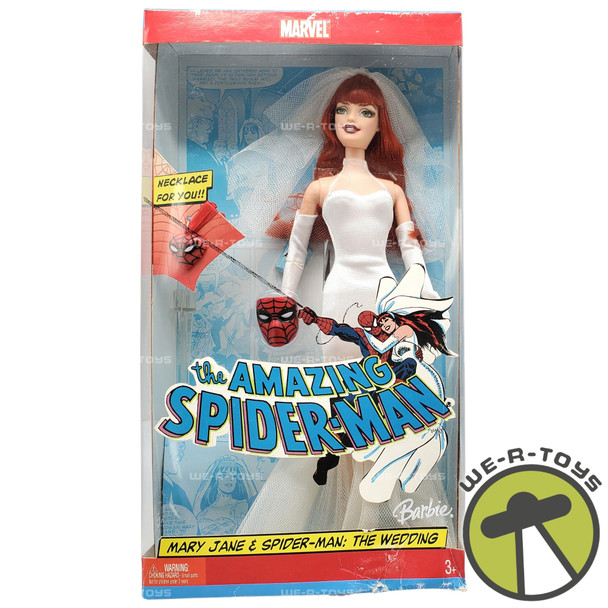 Marvel's The Amazing Spider-Man Barbie as Mary Jane Wedding Doll 2005 Mattel