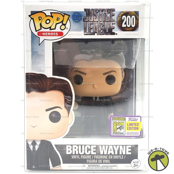 Funko Pop! Heroes DC Justice League Bruce Wayne 2017 SDCC Version Figure #200