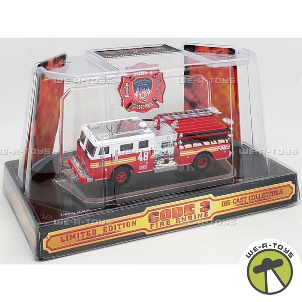 Code 3 FDNY #48 Seagrave Die Cast Fire Truck 1997 Item No. 02453