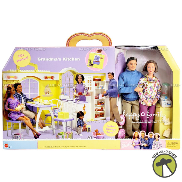 Barbie Happy Family Grandma's Kitchen Doll Giftset Playset 2003 Mattel B9880