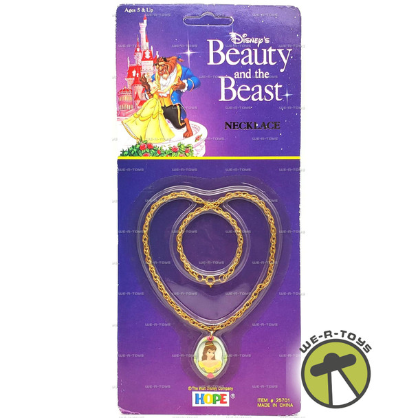 Disney Beauty and the Beast Vintage Belle Necklace 1991 HOPE #25701