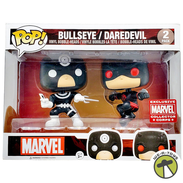 Funko POP Marvel Bullseye and Daredevil Marvel Collector Corps Vinyl Figures