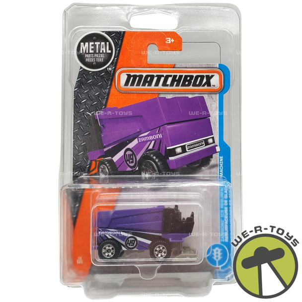 Matchbox Metal Purple Zamboni Ice Resurfacing Machine 2016 Mattel NEW