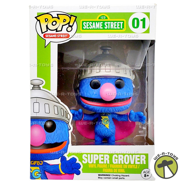 Funko Pop Television Sesame Street Super Grover 01 Vinyl Figure