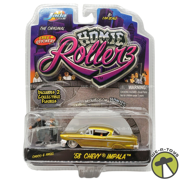 Homie Rollerz '58 Chevy Impala with Chuco & Angel Figures Jada Toys 2004 NEW