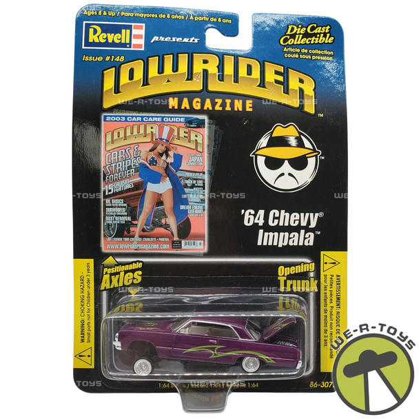 Revell Lowrider Magazine Issue 148 Purple '64 Chevy Impala Die-Cast Car NEW