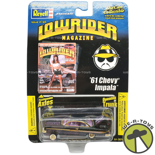 Revell Lowrider Magazine Issue 145 Black '61 Chevy Impala Die-Cast Car NEW