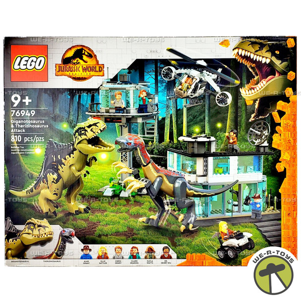LEGO Jurassic World Giganotosaurus and Therizinosaurus Attack 810 Pc Set 76949
