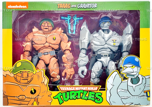 Teenage Mutant Ninja Turtles Traag and Granitor Action Figure Set NECA 54142