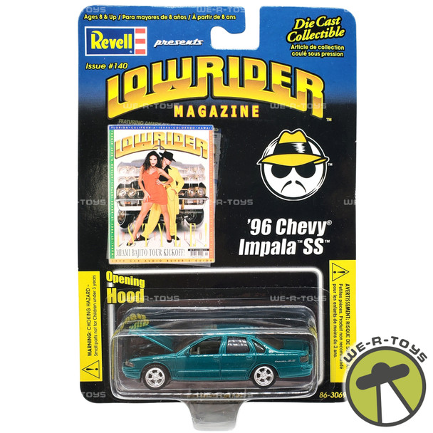 Revell Lowrider Magazine Issue 140 Teal '96 Chevy Impala SS Die-Cast Car NEW