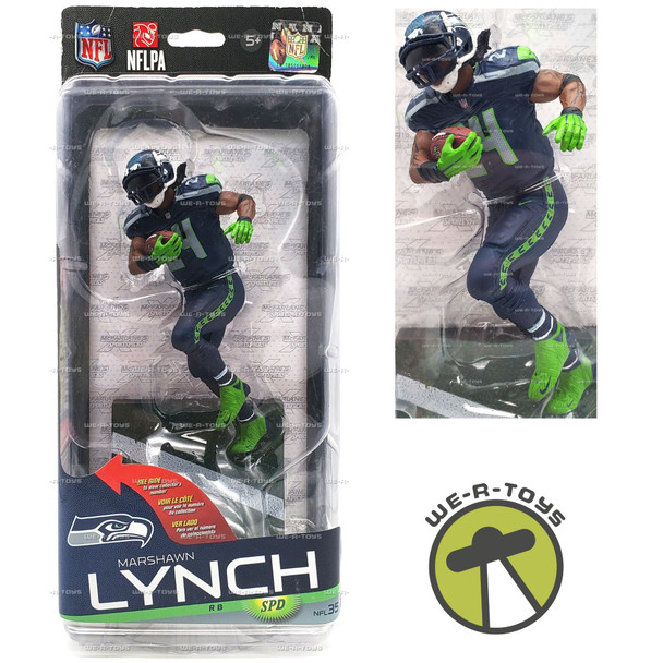 NFL 35 Seattle Seahawks RB Marshawn Lynch Action Figure 2014 McFarlane #75667
