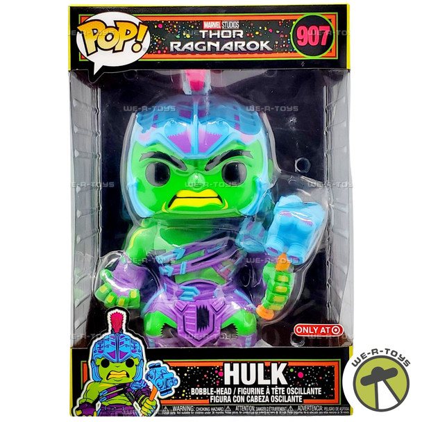 Funko POP Jumbo Marvel Thor Ragnarok 907 Hulk Black Light Vinyl Figure
