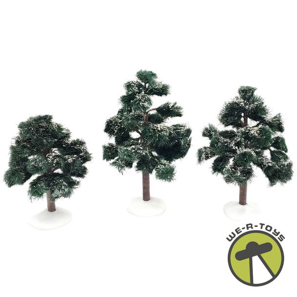 Department 56 Village Accessories Village Frosted Spruce Small 3 Pieces 53085