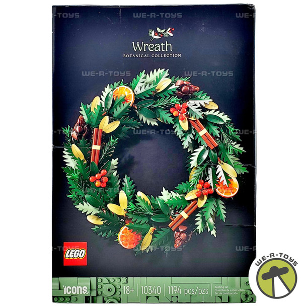 LEGO Icons Botanical Collection Wreath 1194 Piece Building Set 10340