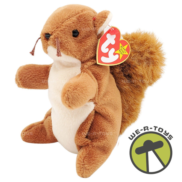 Ty Beanie Babies Nuts the Squirrel Plush 1996
