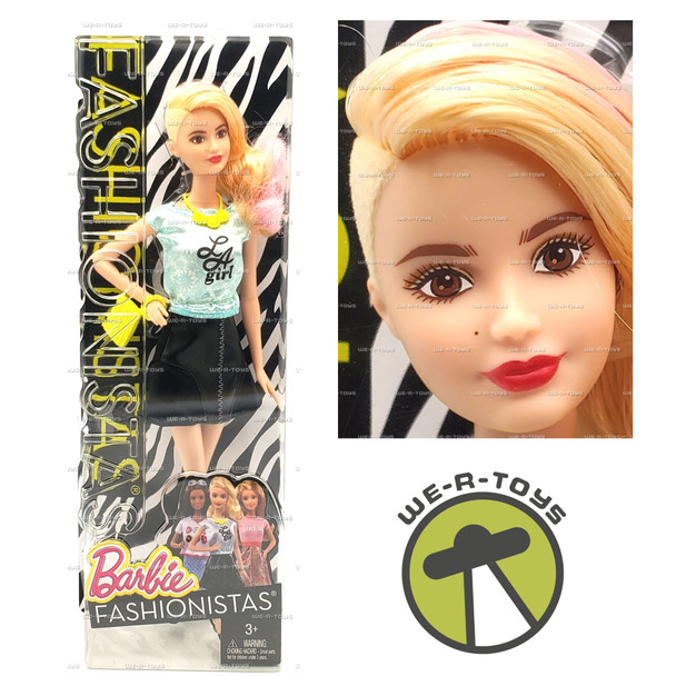Barbie Fashionistas LA Girl Shirt with Black Skirt Doll 2014 Mattel #CJY43