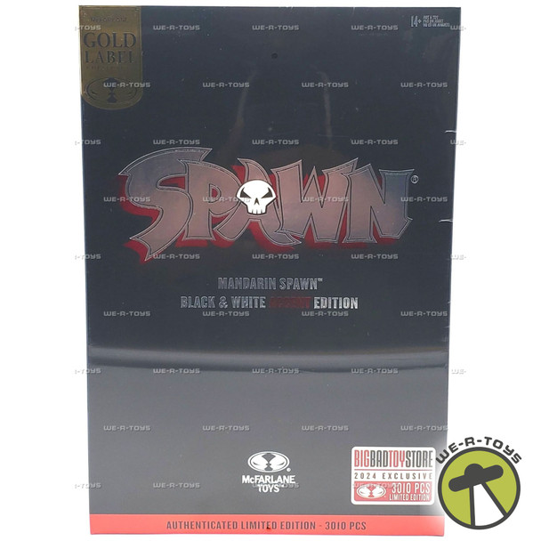 Spawn Mandarin Gold Label Black & White Accent Figure 2024 McFarlane Toys #90207