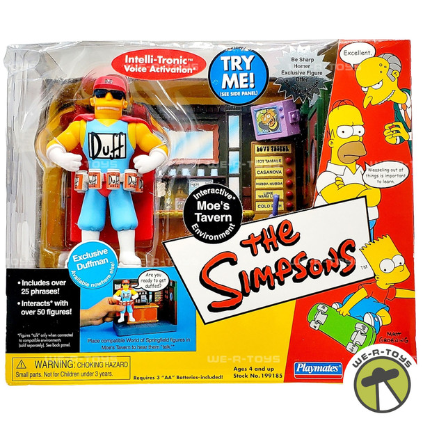 The Simpsons Interactive Environment Moe's Tavern with Duffman Figure Playmates