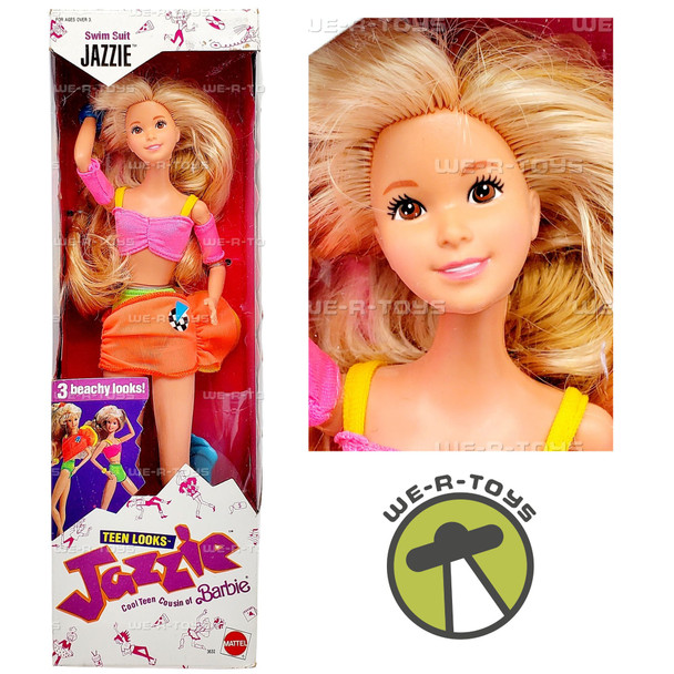 Swim Suit Teen Looks Jazzie Cool Teen Cousin of Barbie Doll 1988 Mattel 3632