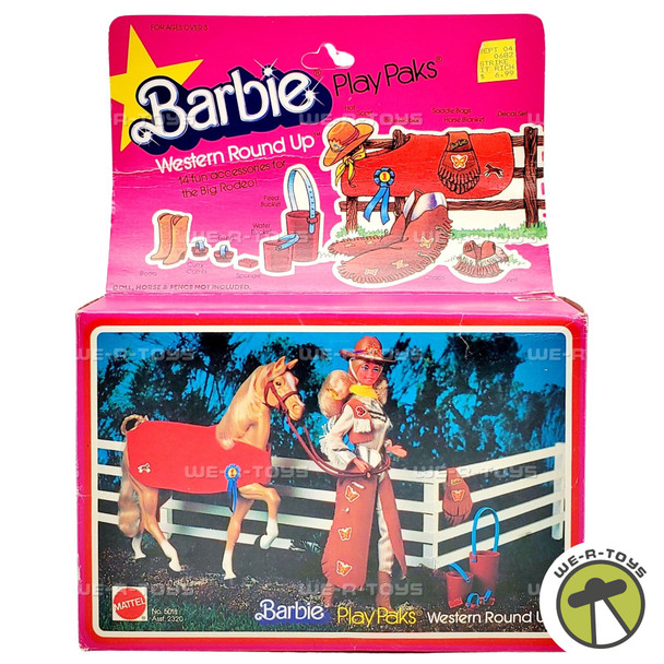 Barbie PlayPaks Western Round Up Playset 1981 Mattel 5018
