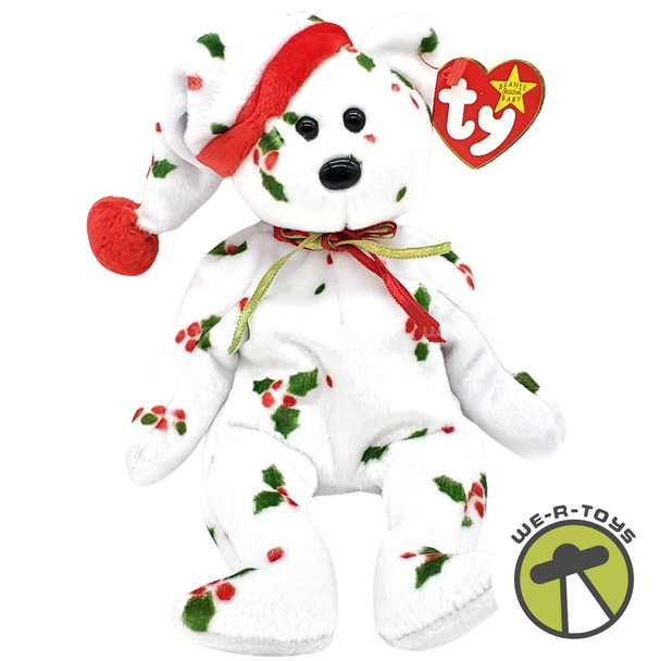 Ty Beanie Babies 1998 Holiday Teddy the Bear with Jingle Bell Christmas Plush