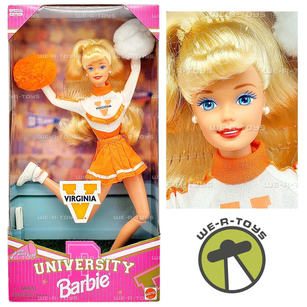 University Barbie Virginia Cheerleader Special Edition Doll 1997 Mattel 17754