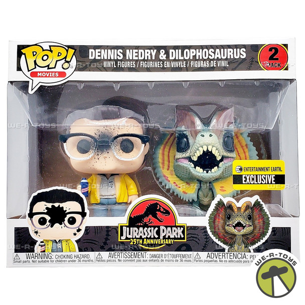 Funko POP Movies Jurassic Park Dennis Nedry and Dilophosaurus Figure 2 Pack