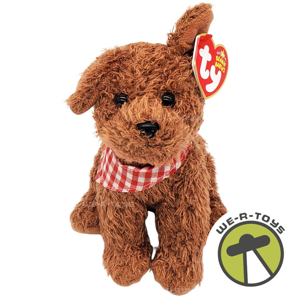 Rowdy Beanie Baby Brown Dog with Bandana Plush by Ty 2006