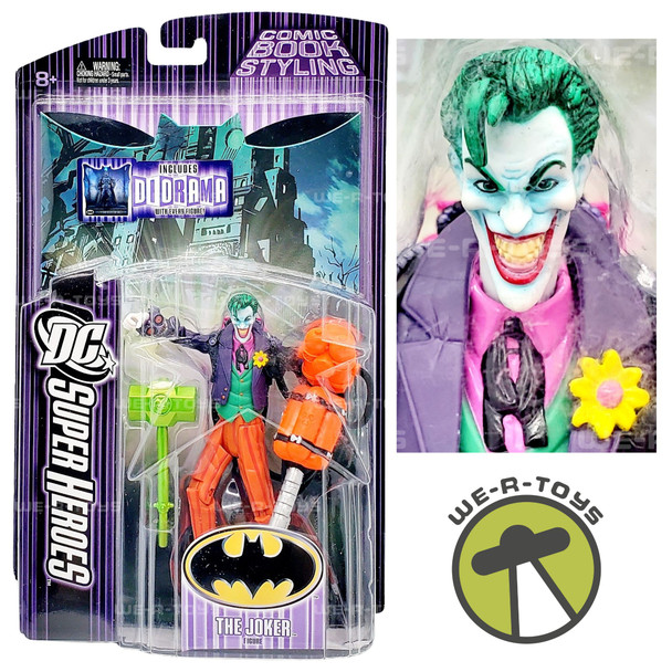 DC Super Heroes The Joker Action Figure Comic Book Styling 2007 Mattel J5150