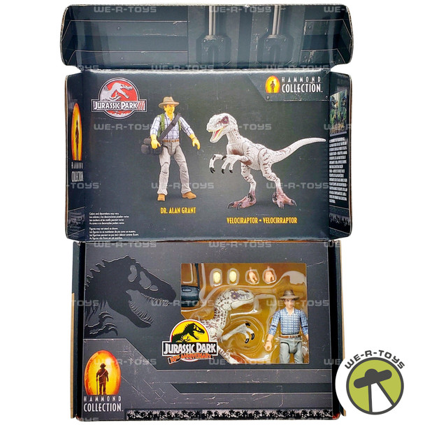 Jurassic Park III Dr Alan Grant Velociraptor and Raptor Egg Action Figure Set