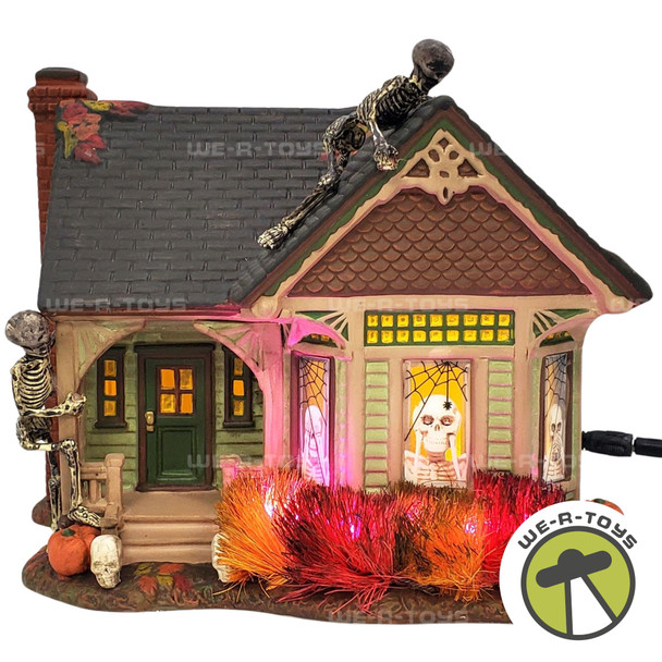 Department 56 Snow Village Halloween Trick-or-Treat Lane the Skeleton House Lit