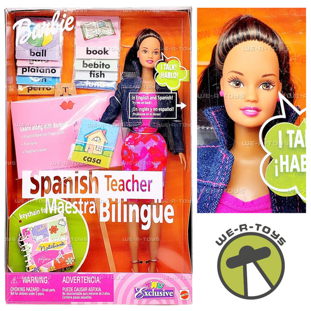 Barbie Spanish Teacher Brunette Doll 2000 Mattel 29409