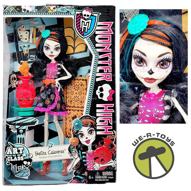 Monster High Art Class Skelita Calaveras Doll BDF14 Mattel 2013