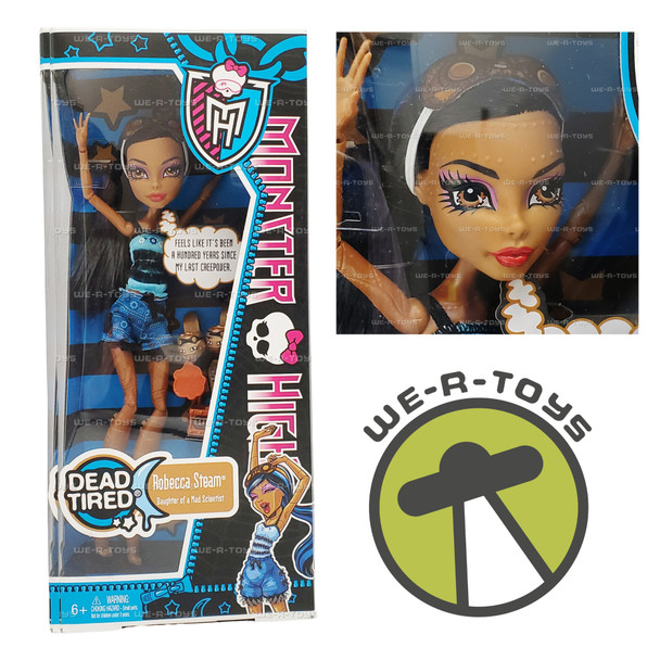 Monster High Dead Tired Robecca Steam Doll 2012 Mattel X4514 NEW
