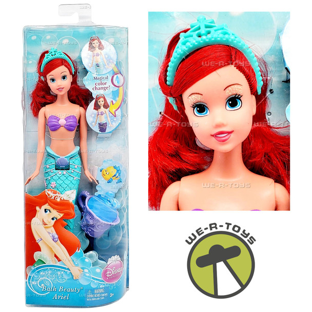 Disney Princess Bath Beauty Ariel Doll 2012 Mattel W9080