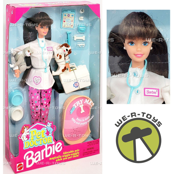 Barbie Pet Doctor Doll Brunette 1996 Mattel 16458 NEW