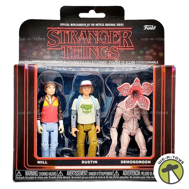 Stranger Things 3 Pack Will Dustin and Demogorgon Action Figures Funko 20834