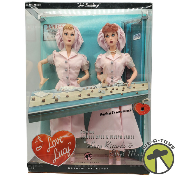 Barbie I Love Lucy Episode 39 Job Switching Lucy and Ethel Doll Set 2008 Mattel