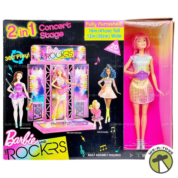 Barbie and the Rockers 2 in 1 Concert Stage Doll and Playset 2017 Mattel FHC08