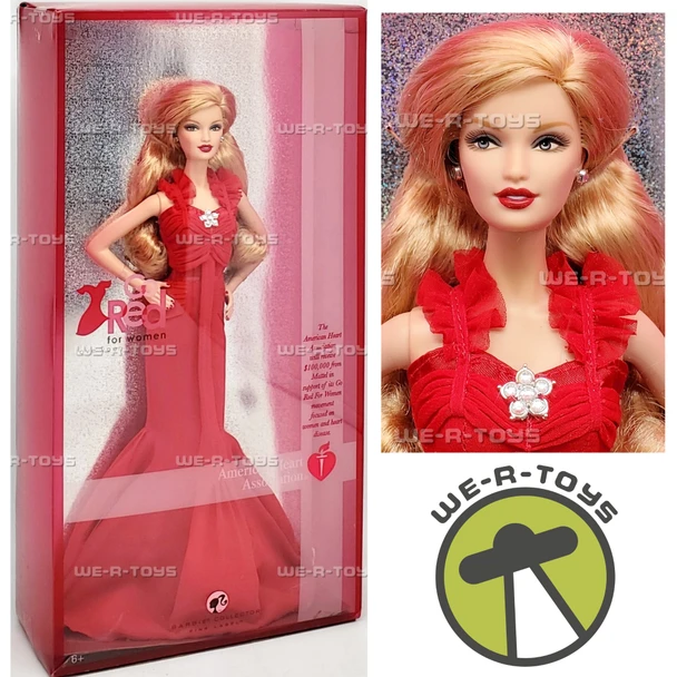 American Heart Association Go Red For Women Barbie Doll 2007 Mattel K7957