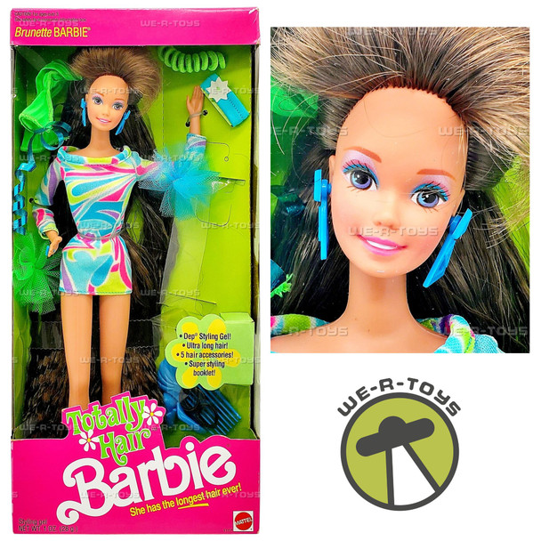 Barbie Totally Hair Brunette Doll Longest Hair Ever 1991 Mattel 1117