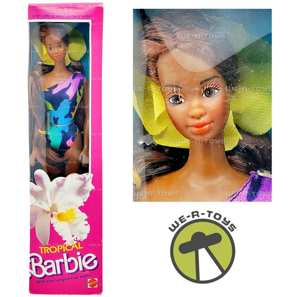 Tropical Barbie Doll With Longest Hair Ever African American 1985 Mattel 1022