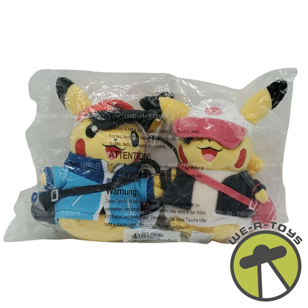 Pokémon Unova Region Pikachu Duos 6" Plush Set of Two 2021 Nintendo 701-09380