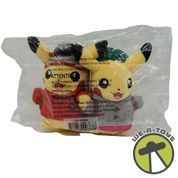 Pokémon Galar Region Pikachu Duos 6" Plush Set of Two 2021 Nintendo 701-09383
