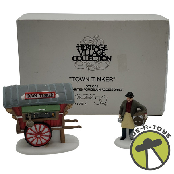 Department 56 Heritage Village Town Tinker 2 Porcelain Figurines 56464