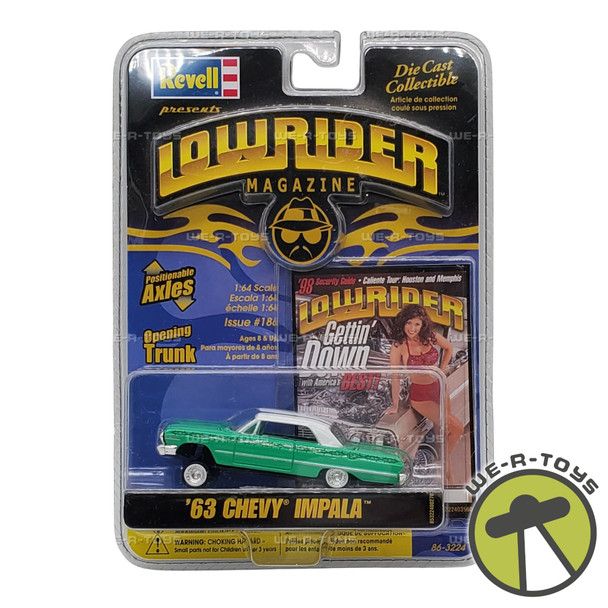 Lowrider Magazine Issue 186 Green '63 Chevy Impala 2004 Revell 863224 New
