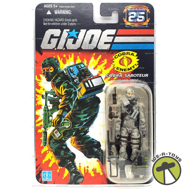 G.I. Joe 25th Anniversary Firefly Cobra Saboteur 2008 Action Figure Hasbro 63622